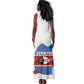 Eswatini Rhino Tank Maxi Dress Swazi Map Flag and African Traditional Patterns