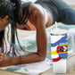 Eswatini Rhino Tumbler With Handle Swazi Map Flag and African Traditional Patterns