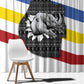 Eswatini Rhino Window Curtain Swazi Map Flag and African Traditional Patterns
