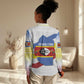 Eswatini Rhino Women Casual Shirt Swazi Map Flag and African Traditional Patterns