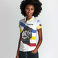 Eswatini Rhino Women Polo Shirt Swazi Map Flag and African Traditional Patterns