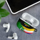 Comoros Independence Day AirPods Case Comorian Flag Brush Stroke National Pride Graphic