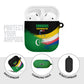 Comoros Independence Day AirPods Case Comorian Flag Brush Stroke National Pride Graphic
