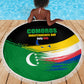 Comoros Independence Day Beach Blanket Comorian Flag Brush Stroke National Pride Graphic