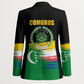 Comoros Independence Day Blazer Comorian Flag Brush Stroke National Pride Graphic