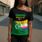 Comoros Independence Day Cross Shoulder Shirt Comorian Flag Brush Stroke National Pride Graphic