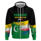 Comoros Independence Day Hoodie Comorian Flag Brush Stroke National Pride Graphic