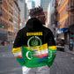 Comoros Independence Day Hoodie Comorian Flag Brush Stroke National Pride Graphic