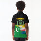 Comoros Independence Day Kid Polo Shirt Comorian Flag Brush Stroke National Pride Graphic