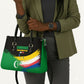 Comoros Independence Day Leather Bag Comorian Flag Brush Stroke National Pride Graphic
