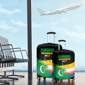 Comoros Independence Day Luggage Cover Comorian Flag Brush Stroke National Pride Graphic
