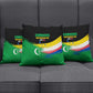Comoros Independence Day Pillow Cover Comorian Flag Brush Stroke National Pride Graphic