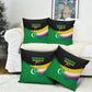 Comoros Independence Day Pillow Cover Comorian Flag Brush Stroke National Pride Graphic