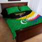 Comoros Independence Day Quilt Bed Set Comorian Flag Brush Stroke National Pride Graphic