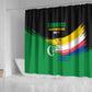 Comoros Independence Day Shower Curtain Comorian Flag Brush Stroke National Pride Graphic