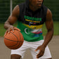 Comoros Independence Day Sleeveless Hoodie Comorian Flag Brush Stroke National Pride Graphic
