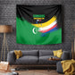 Comoros Independence Day Tapestry Comorian Flag Brush Stroke National Pride Graphic