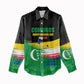 Comoros Independence Day Women Casual Shirt Comorian Flag Brush Stroke National Pride Graphic