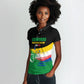 Comoros Independence Day Women Polo Shirt Comorian Flag Brush Stroke National Pride Graphic