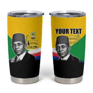 Personalized Comoros Independence Day Tumbler Cup Ahmed Abdallah Vintage Portrait Sketch
