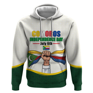 Personalized Comoros Independence Day Hoodie July 6th National Pride Flag Graphic With Heritage Emblem