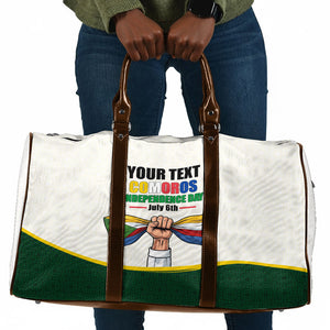 Personalized Comoros Independence Day Travel Bag July 6th National Pride Flag Graphic With Heritage Emblem