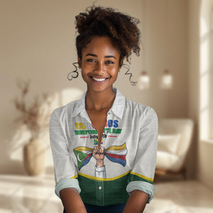 Personalized Comoros Independence Day Women Casual Shirt July 6th National Pride Flag Graphic With Heritage Emblem