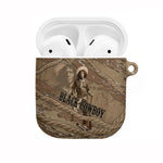 Black Cowboy Nat Love AirPods Case Vintage Western Portrait Lasso