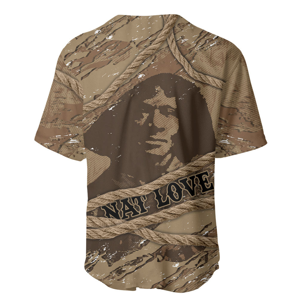 Black Cowboy Nat Love Baseball Jersey Vintage Western Portrait Lasso
