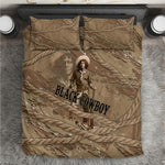 Black Cowboy Nat Love Bedding Set Vintage Western Portrait Lasso
