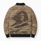 Black Cowboy Nat Love Bomber Puffer Jacket Vintage Western Portrait Lasso