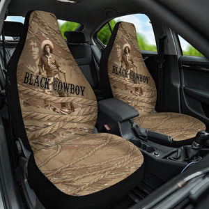 Black Cowboy Nat Love Car Seat Cover Vintage Western Portrait Lasso