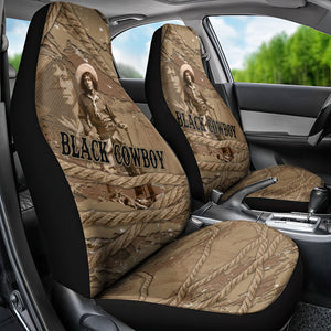 Black Cowboy Nat Love Car Seat Cover Vintage Western Portrait Lasso