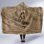 Black Cowboy Nat Love Hooded Blanket Vintage Western Portrait Lasso
