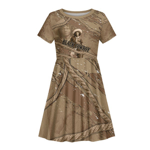 Black Cowboy Nat Love Kid Short Sleeve Dress Vintage Western Portrait Lasso