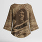 Black Cowboy Nat Love Kimono Sleeve Blouse Vintage Western Portrait Lasso