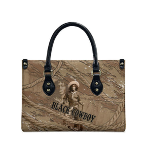 Black Cowboy Nat Love Leather Bag Vintage Western Portrait Lasso