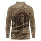 Black Cowboy Nat Love Long Sleeve Polo Shirt Vintage Western Portrait Lasso