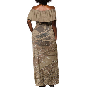 Black Cowboy Nat Love Off Shoulder Maxi Dress Vintage Western Portrait Lasso