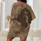 Black Cowboy Nat Love Off Shoulder Short Dress Vintage Western Portrait Lasso