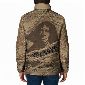 Black Cowboy Nat Love Padded Jacket Vintage Western Portrait Lasso