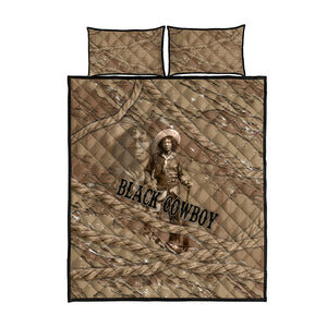 Black Cowboy Nat Love Quilt Bed Set Vintage Western Portrait Lasso