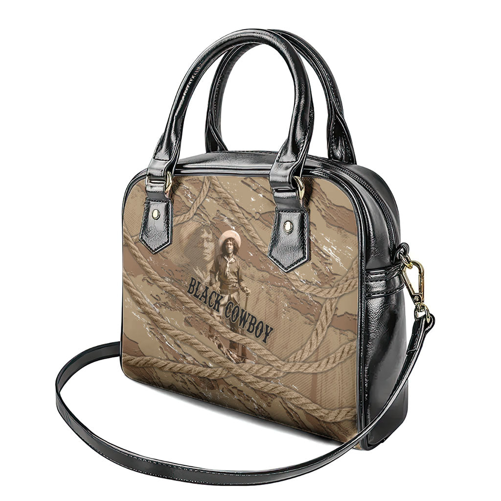 Black Cowboy Nat Love Shoulder Handbag Vintage Western Portrait Lasso