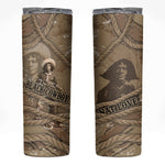 Black Cowboy Nat Love Skinny Tumbler Vintage Western Portrait Lasso