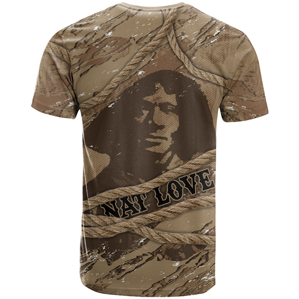 Black Cowboy Nat Love T shirt Vintage Western Portrait Lasso