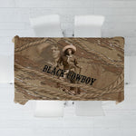 Black Cowboy Nat Love Tablecloth Vintage Western Portrait Lasso