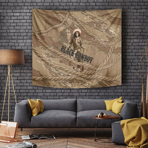 Black Cowboy Nat Love Tapestry Vintage Western Portrait Lasso
