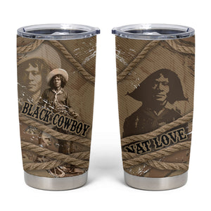 Black Cowboy Nat Love Tumbler Cup Vintage Western Portrait Lasso