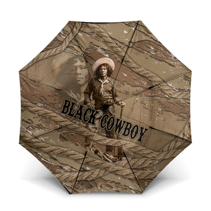 Black Cowboy Nat Love Umbrella Vintage Western Portrait Lasso