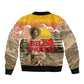 Black Cowboy Bill Pickett Bomber Jacket Retro Sunset Western Design